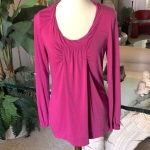 SZ S ELLE TOP LONG SLEEVE SCOOP NECK  NWOT